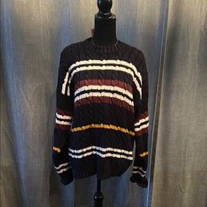Tommy Hilfiger Navy and White Knit Sweater